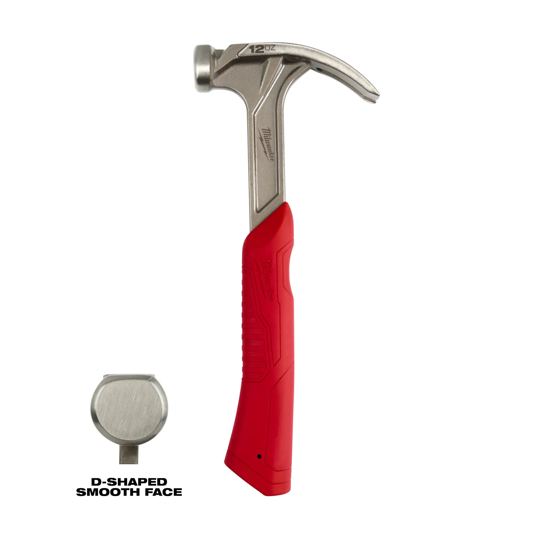 Milwaukee Tool, MILWAUKEE 12 oz. Smooth Face Hybrid Claw Finish Hammer
